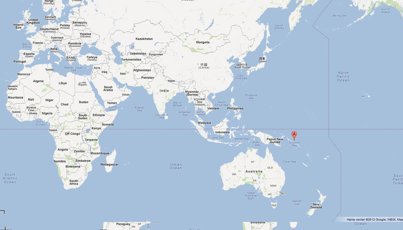 map of Solomon Islands world